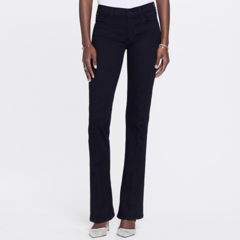 Mother The Runaway Skinny Flare Jeans in Dear Villain